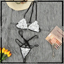 Load image into Gallery viewer, Transparent Lace Black &amp; White Lingerie Set
