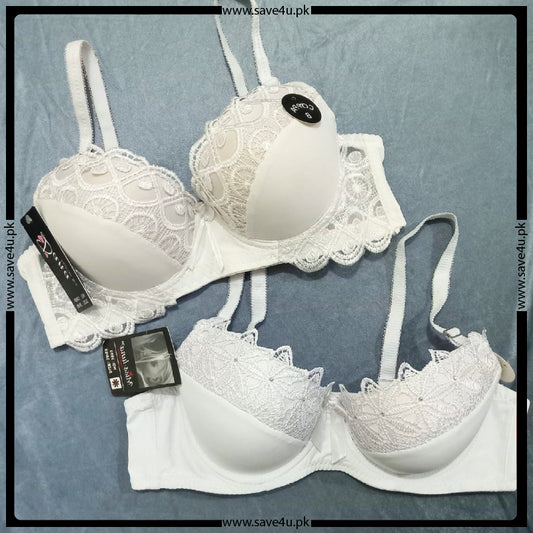 Pack Of 2 Trim Lace Padded Bra