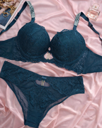 Midnight Luxe Lace Bra Set
