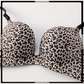 Printed Double Padded Seamless Push Up Bra