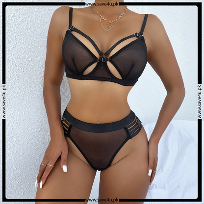 Soft Touch Tease Mesh Set with Garters