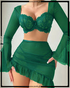 Scarlet Padless Floral Net 3 Pcs Set