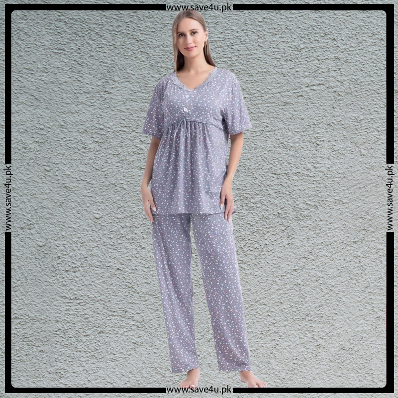 V Neck Jersy Cotton Summer's Pajama Set