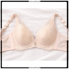 Floral Lace Thin Padded Wired Minimizer Bra