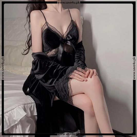 Luxury Embrace Velvet Nighty Set