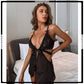 2 Pcs Soft Net Front Open Design Short Nighty
