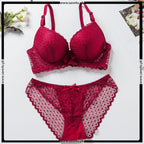 Thin Padded Wired Soft Full Lace Set