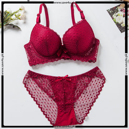 Thin Padded Wired Soft Full Lace Set