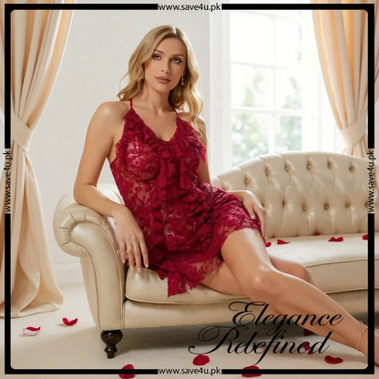 Midnight Whispers Lace Set