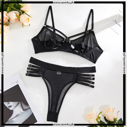 Soft Touch Tease Mesh Set with Garters
