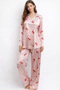 Women's Classic Satin Pajama Set Sleepwear Loungewear