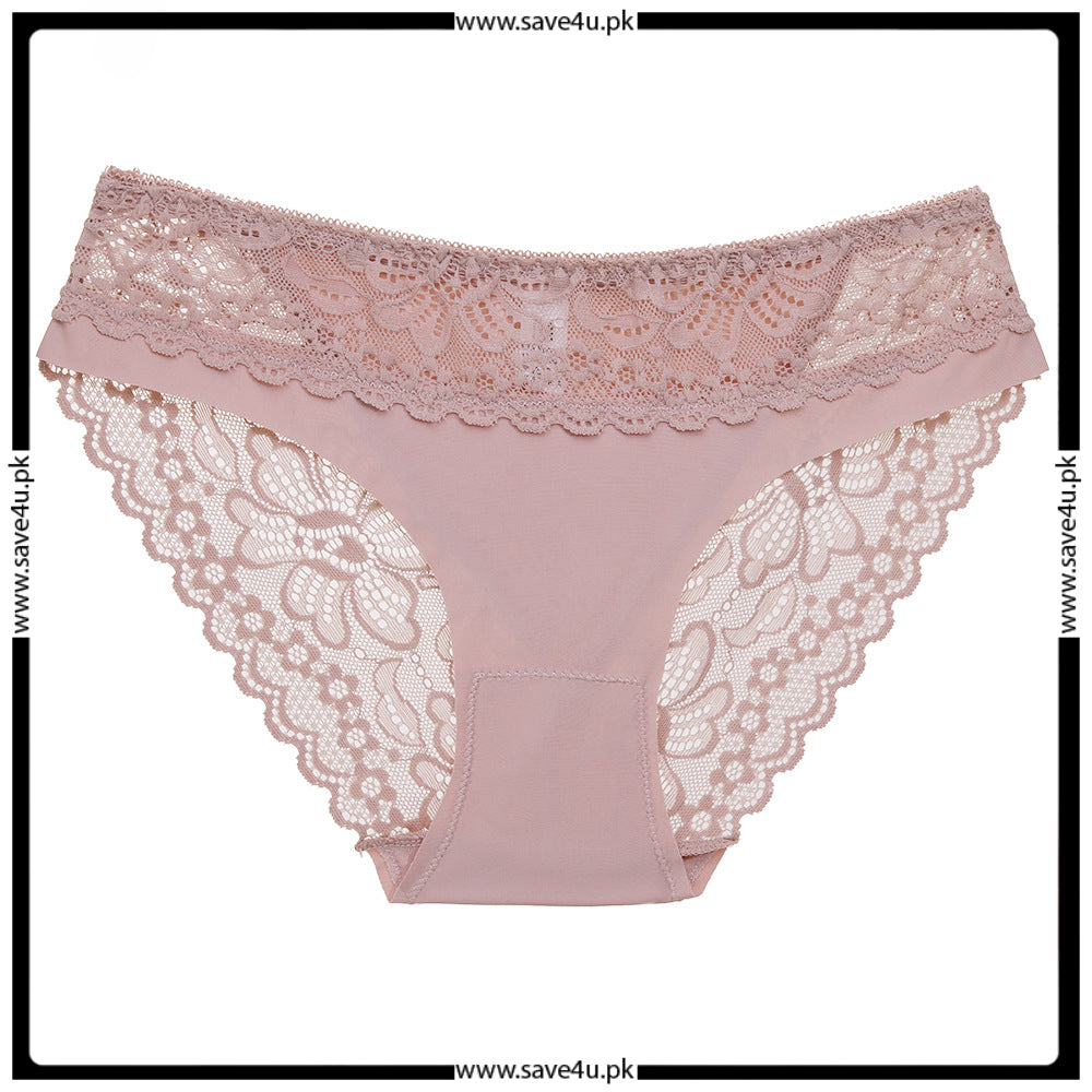 Pack of 2 Lace Trim Breathable Brief Panties
