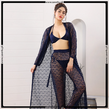 Load image into Gallery viewer, 4 pcs Lace Allure Gown and Pajama Set
