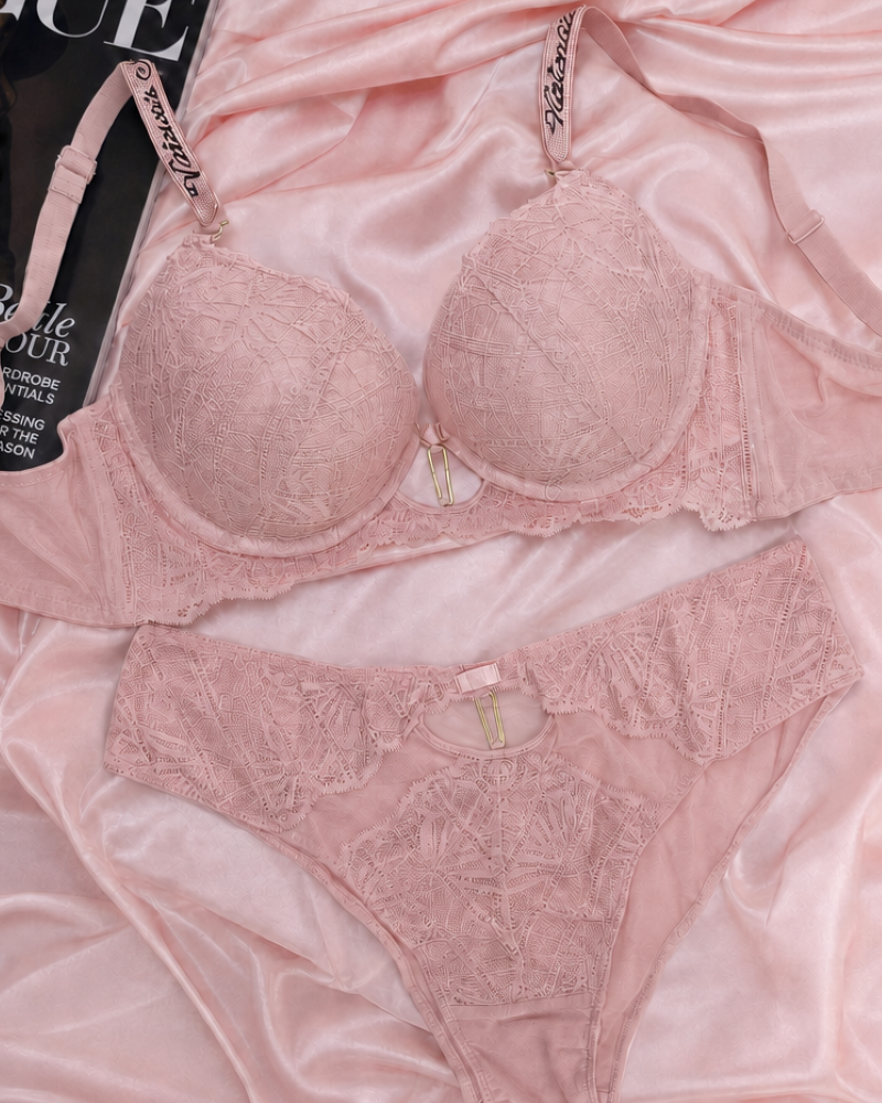 Midnight Luxe Lace Bra Set