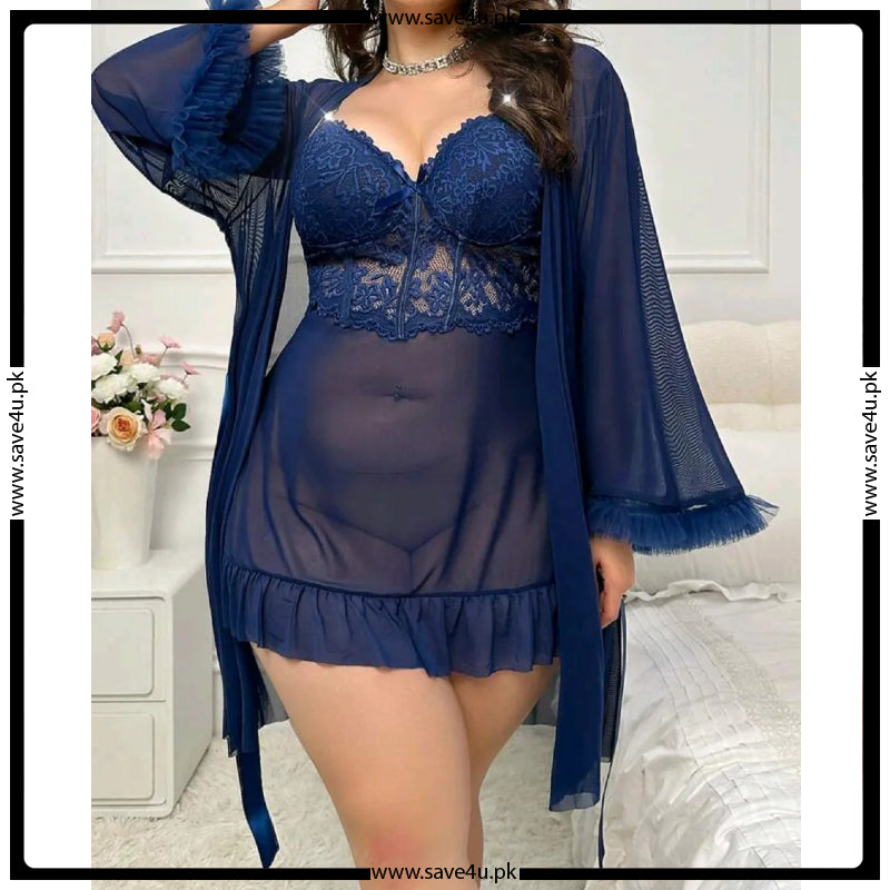 Soft Mesh 3-Piece Nightwear Set