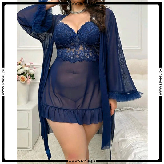 Soft Mesh 3-Piece Nightwear Set