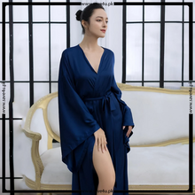 Load image into Gallery viewer, Satin Silk Long Robe Gown Nighty
