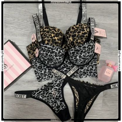 Victoria’s Leopard Print Bra & Panty Set