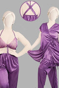 Gentle Touch Satin Silk Pajama Set