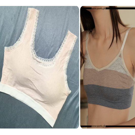 Pack of 2 Thin Padded Wireless Bra