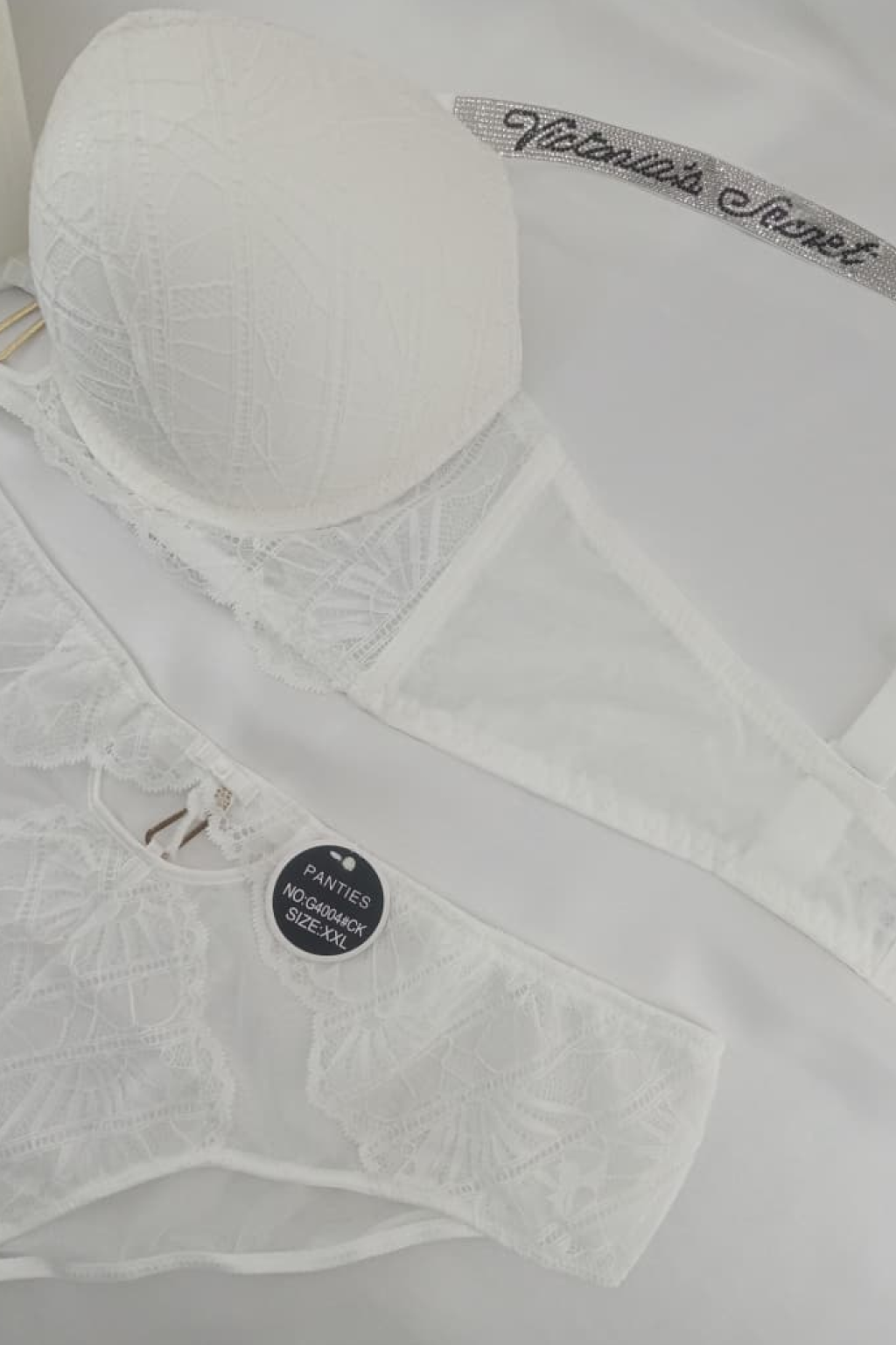 Midnight Luxe Lace Bra Set- White