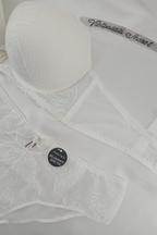 Midnight Luxe Lace Bra Set- White