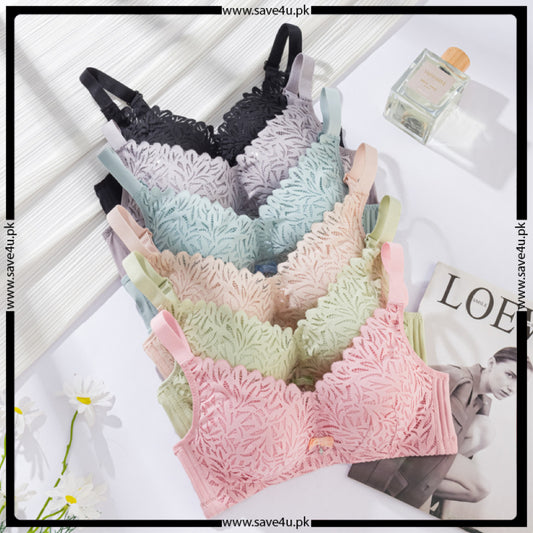 Floral Design Wireless Adjustable Bra