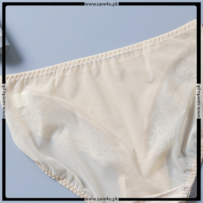 Pack of 3 Nylon Trim Lace Design Panties