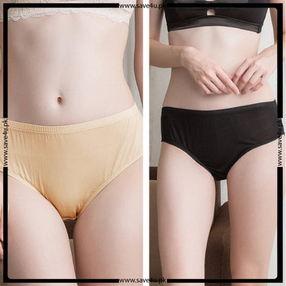 Pack of 2 Seamless Mid Waist Comfy Cotton Panties
