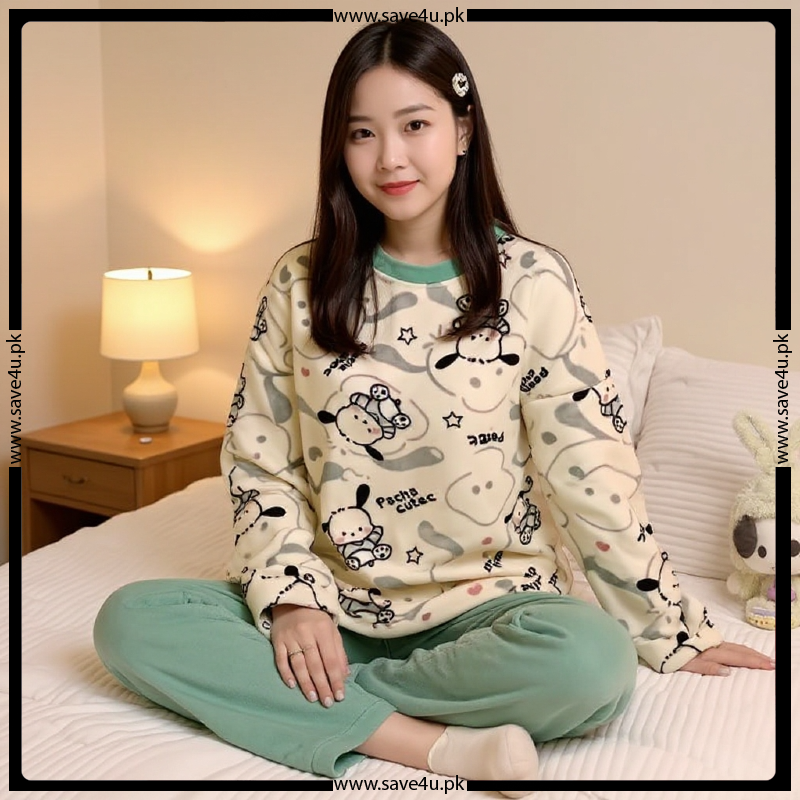 Printed Cozy Winter's Warm Pj Suit