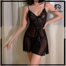 Load image into Gallery viewer, Women Baby-doll Lingerie Lace Nightwear Teddy Dress
