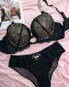 Midnight Luxe Lace Bra Set