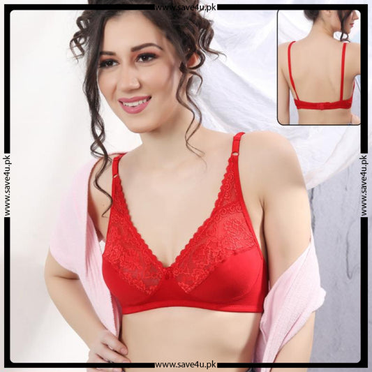 Floral Design Non Padded Jersey Cotton Bra