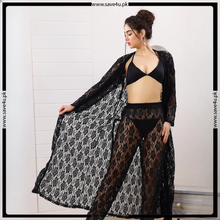 Load image into Gallery viewer, 4 pcs Lace Allure Gown and Pajama Set
