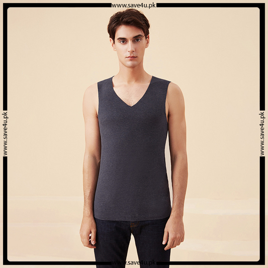 Plain Thermal Warm Sleeveless Camisole For Men