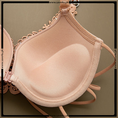 Front Closure Push Up Bra with Underwire