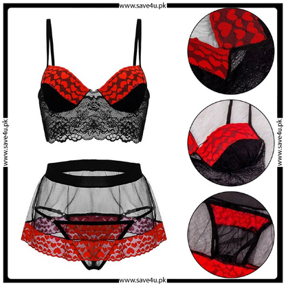 Timeless Allure Padless Mesh Lingerie Set
