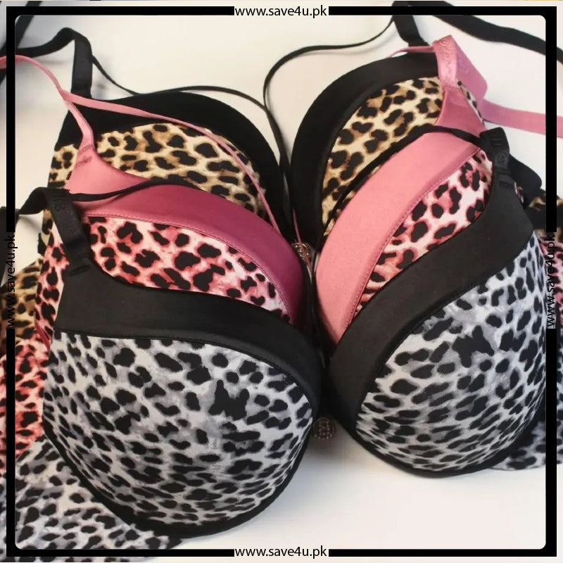 Push Up Leopard Printed Padded Bra