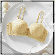 Load image into Gallery viewer, Thin Padded Floral Lace Demi Cup Bra
