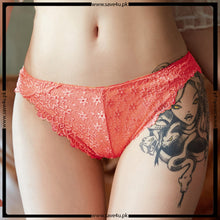Load image into Gallery viewer, Pack of 3 Embroidered See Through Net Thong Panties
