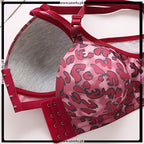 Cheeta Printed Front Open Padded Bra
