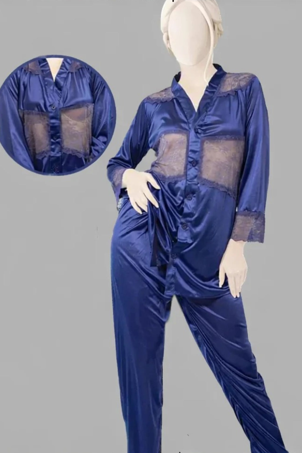 Lace and Luxury Satin Silk Pajama Duo