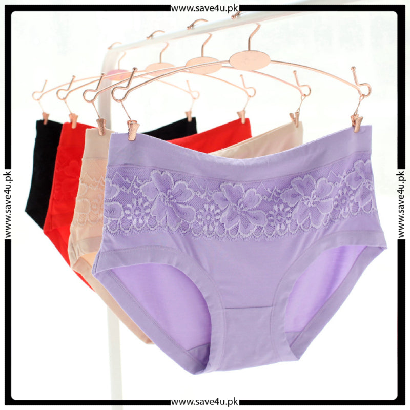 Pack of 2 High Waist Trim Lace Panties