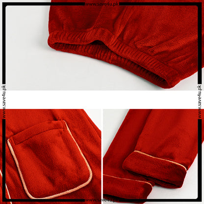 Thick Fluffy Warm Winter Pajama Set