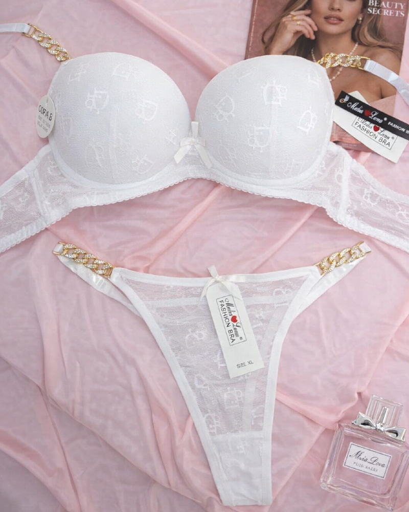 Chain luxury Bra Set
