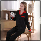 Satin V-Neck Elegance with Notched Collar