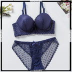 Thin Padded Wired Soft Full Lace Set
