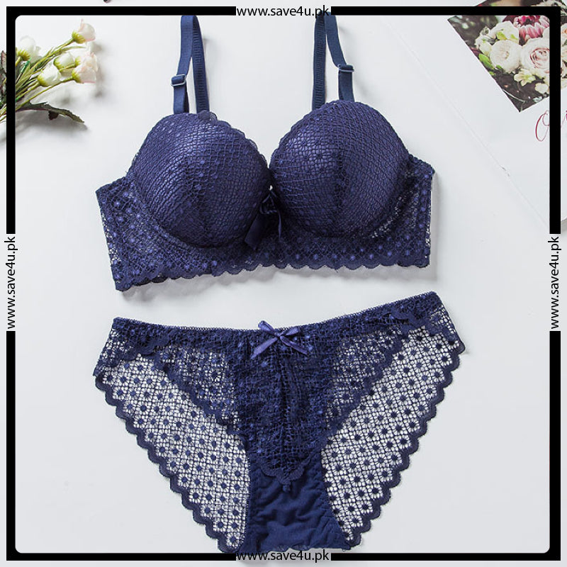 Thin Padded Wired Soft Full Lace Set