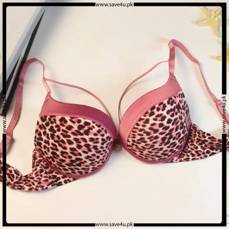 Push Up Leopard Printed Padded Bra