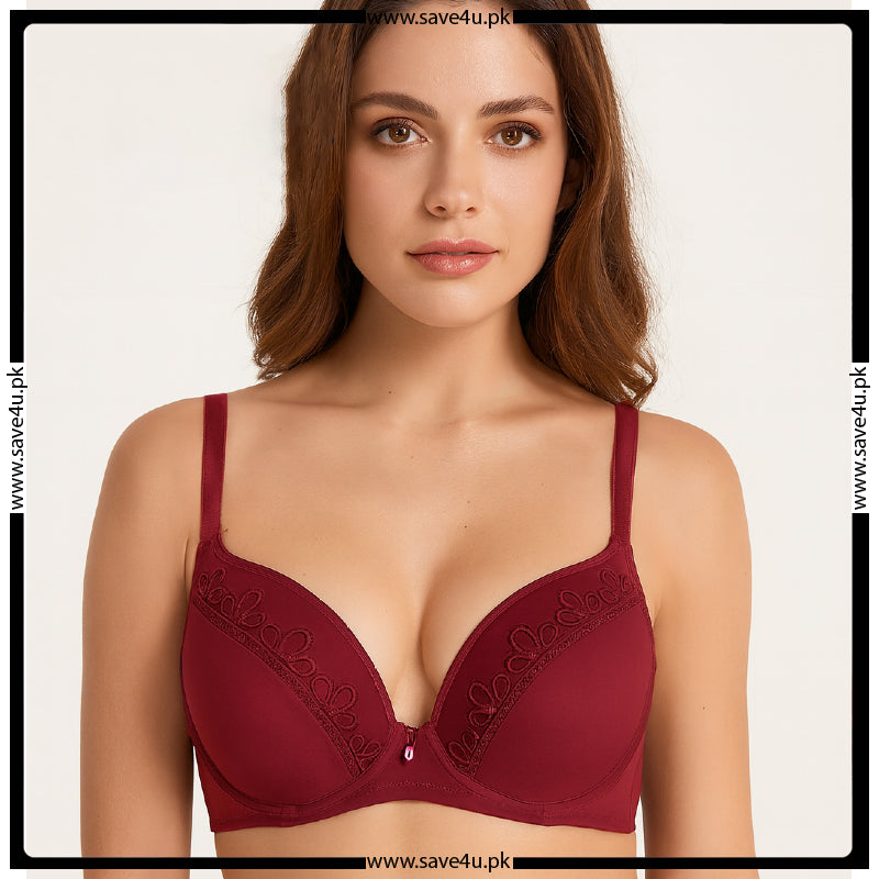 Elegant Nylon Push Up Wired Bra